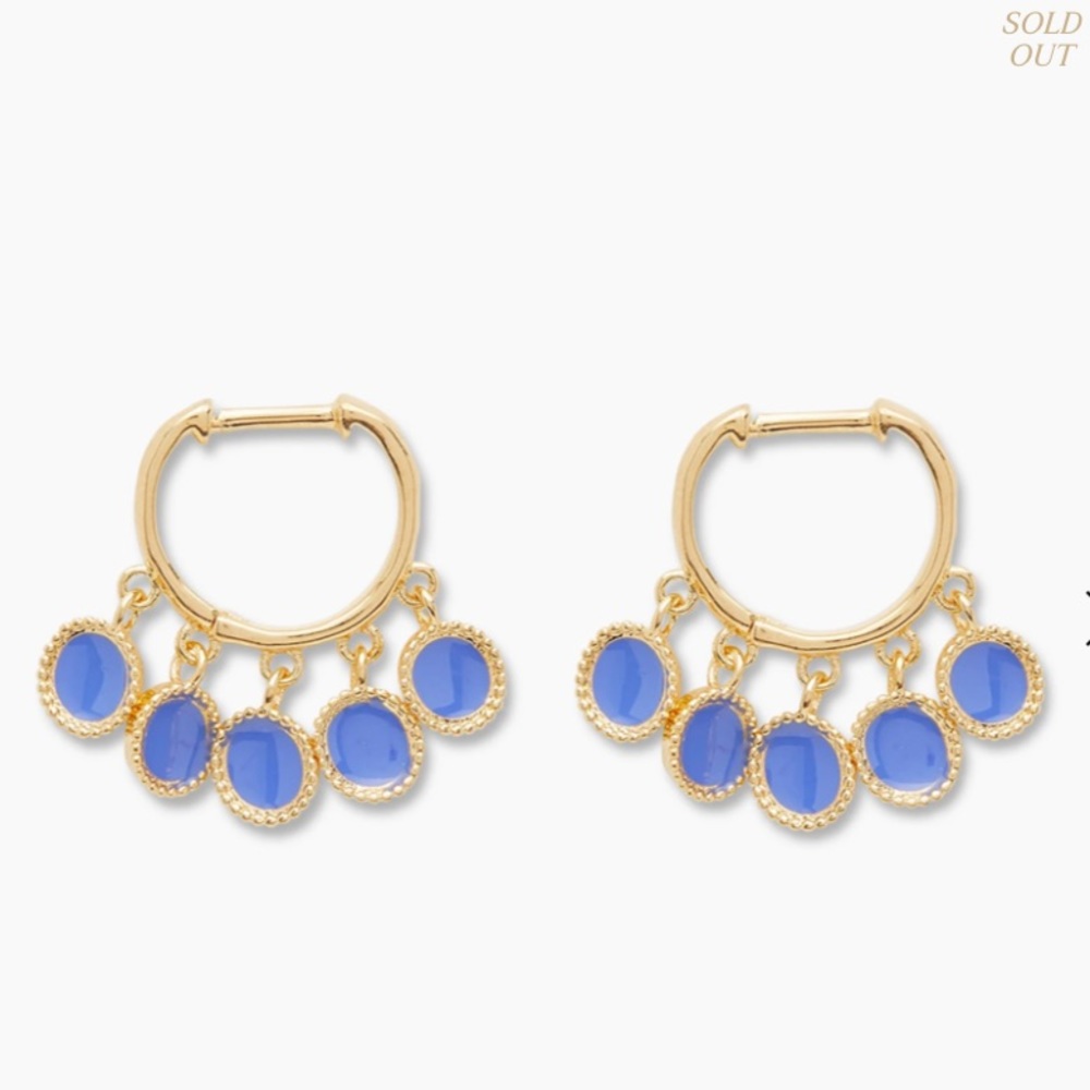 Gorjana Gold and Blue Earrings